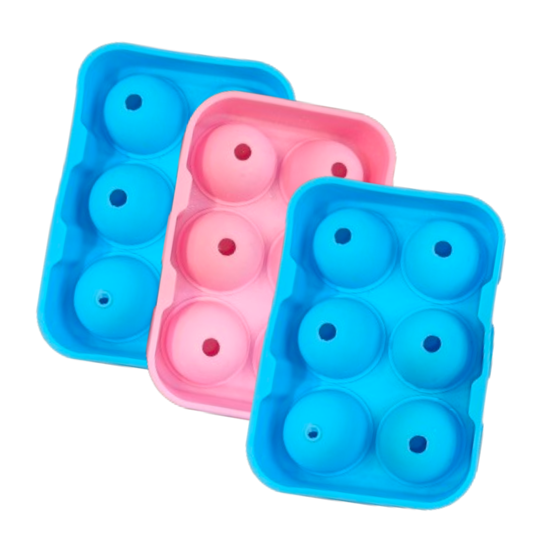 Premium Silicone Ice Cube Tray with Lid - Large, Small, Round, and Sphere Ice Molds for Freezer - Reusable Ice Cube Maker for Whiskey, Cocktails, and More (Set of 3)