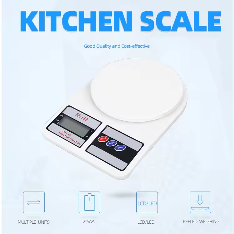 BlinkGiz SF-400 Digital Kitchen Scale 10kg/1g - Compact Food Scale for Weight Loss, Diet, Cooking, Baking.…