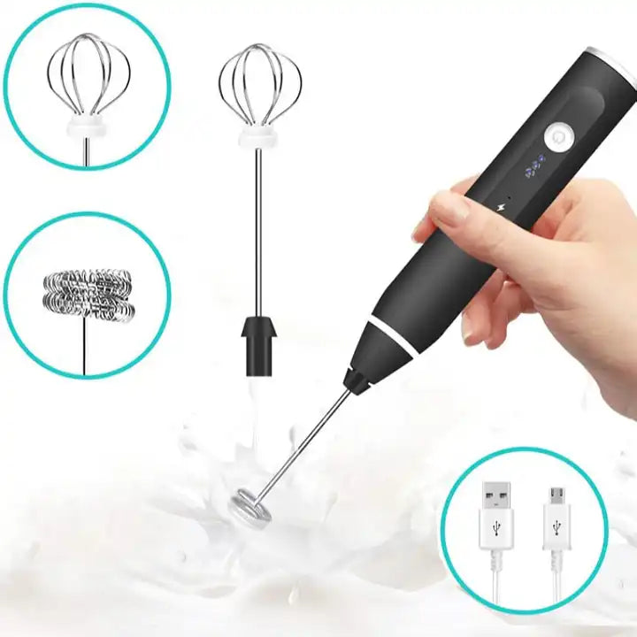 Rechargeable USB Electric Milk Frother - BlinkGiz